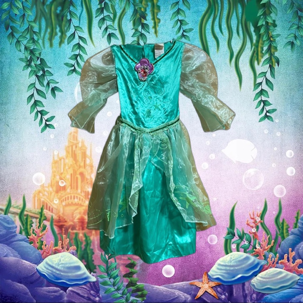 Disney Princess Ariel Little Mermaid Dress Sz 4-6x